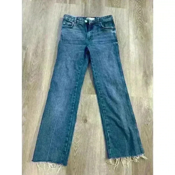 Zara Denim Blue Jeans, Raw Hem, size 2 - Picture 1 of 7